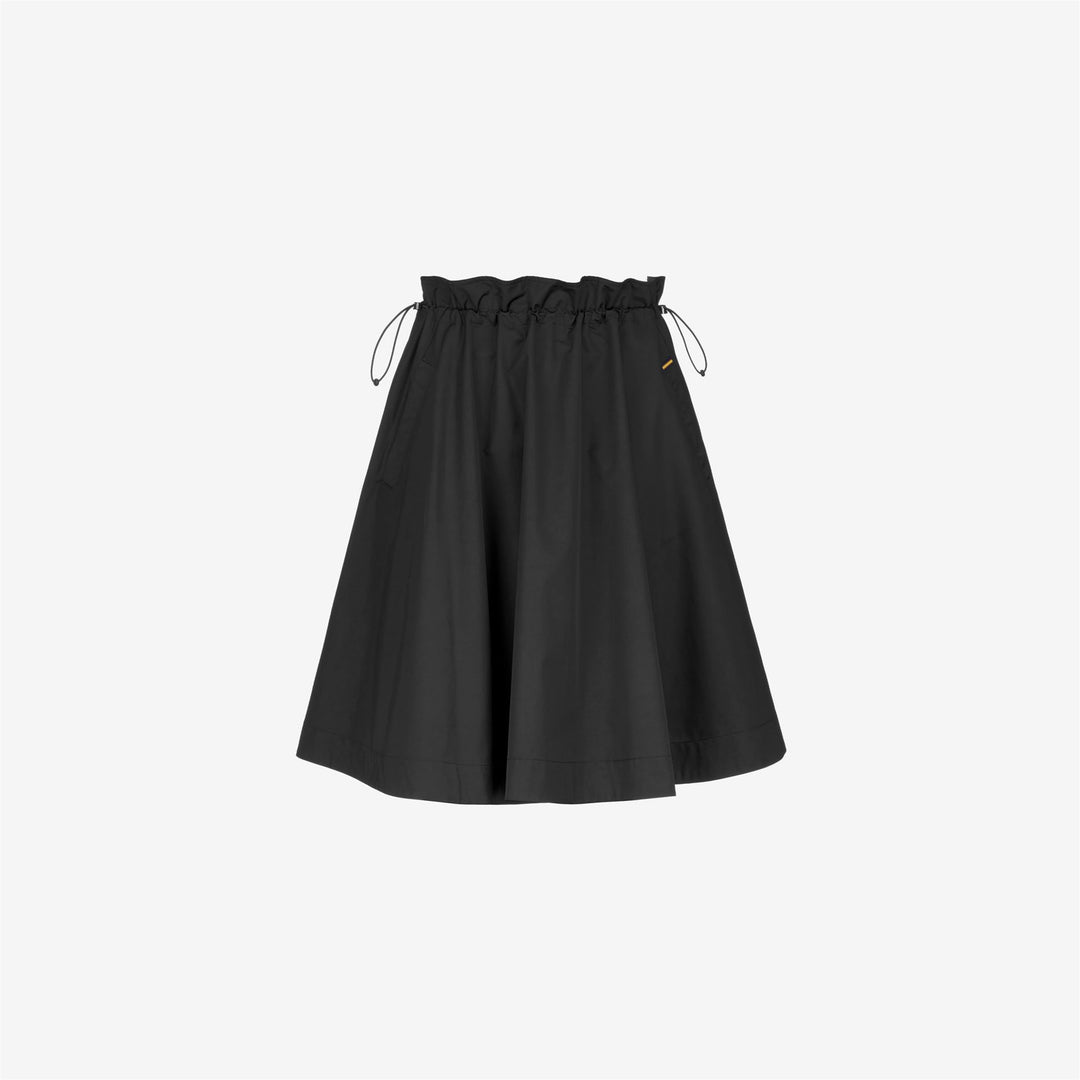 Skirts Woman GAELA SATIN Longuette BLACK PURE Photo (jpg Rgb)			