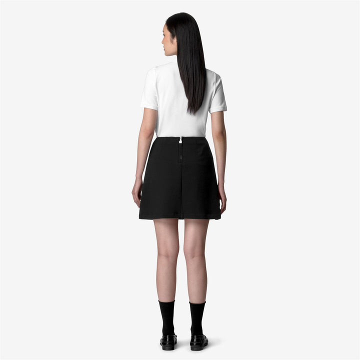 Skirts Woman VITTY LIGHT SPACER Short BLACK PURE Dressed Front Double		