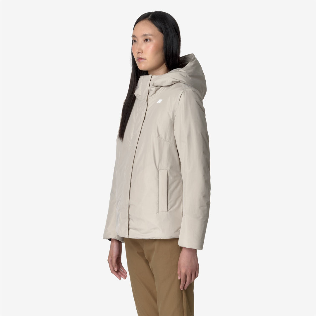 Jackets Woman LIL SOFT TOUCH MARMOTTA Short BEIGE G-GREY B Detail (jpg Rgb)			