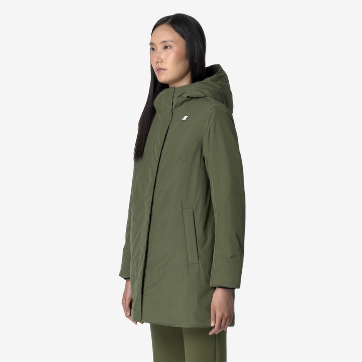 Jackets Woman SOPHIE SOFT TOUCH MARMOTTA Mid GREEN C-BLUE A Detail (jpg Rgb)			