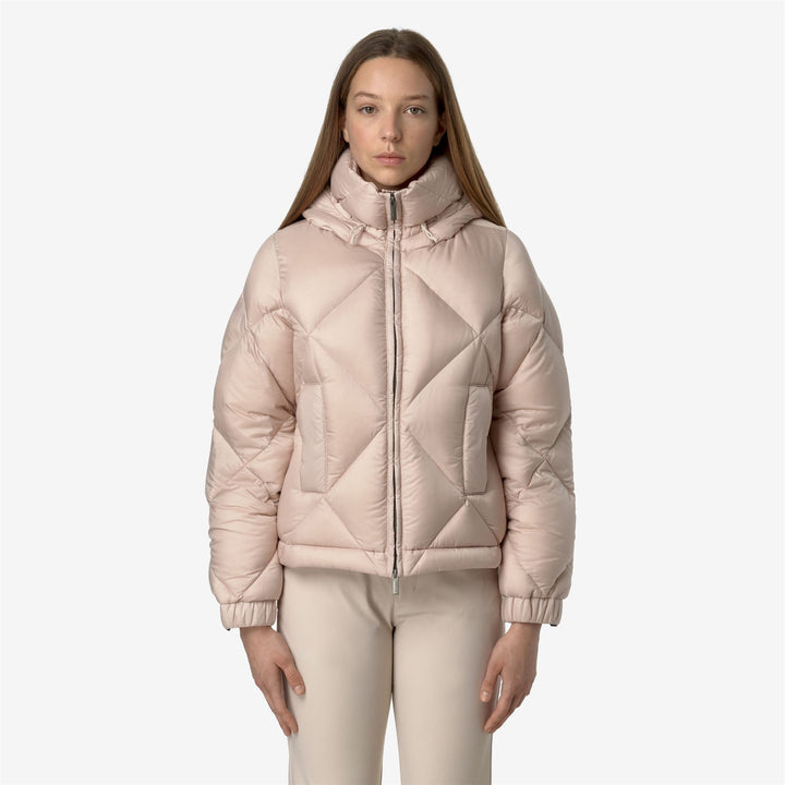 Jackets Woman NINEV SUPER LIGHT THERMO HEAVY Short PINK TINT Dressed Back (jpg Rgb)		