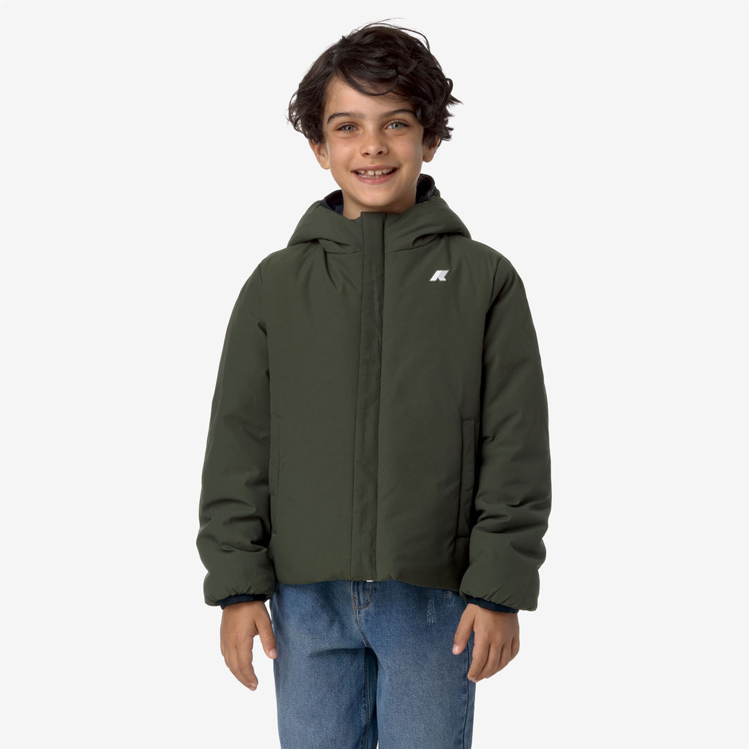 Jackets Boy P. JACK ST WARM DOUBLE Short BLUE D-GREEN B Detail Double				