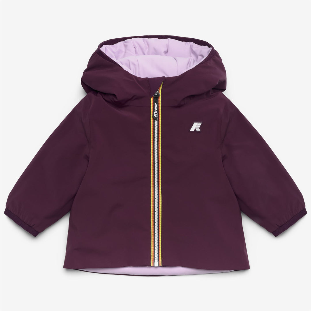 Jackets Kid unisex E. JACK ST WARM REVERSIBLE Short VIOLET DK PURPLE - VIOLET LT LILAC Photo (jpg Rgb)			