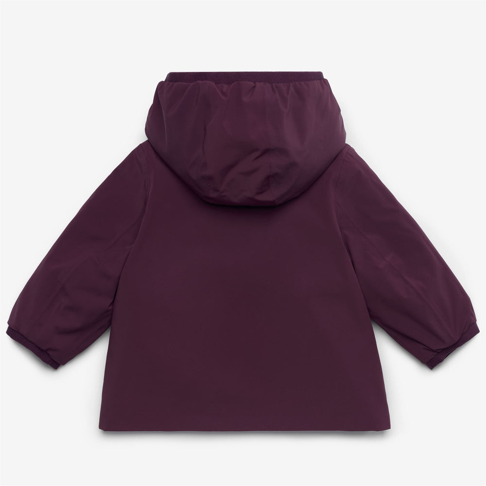 Jackets Kid unisex E. JACK ST WARM DOUBLE Short VIOLET DK PURPLE - VIOLET LT LILAC Dressed Front (jpg Rgb)	