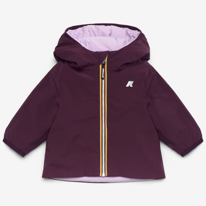 Jackets Kid unisex E. JACK ST WARM DOUBLE Short VIOLET DK PURPLE - VIOLET LT LILAC Photo (jpg Rgb)			