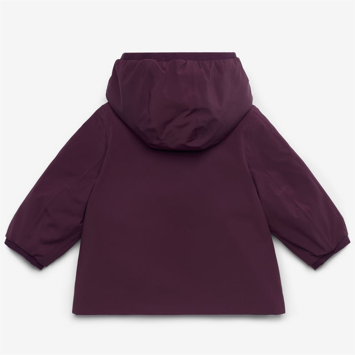 Jackets Kid unisex E. JACK ST WARM REVERSIBLE Short VIOLET DK PURPLE - VIOLET LT LILAC Dressed Front (jpg Rgb)	