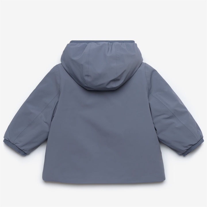 Jackets Kid unisex E. JACK ST WARM DOUBLE Short GREY BLUE AVIO - BEIGE GREY Dressed Front (jpg Rgb)	