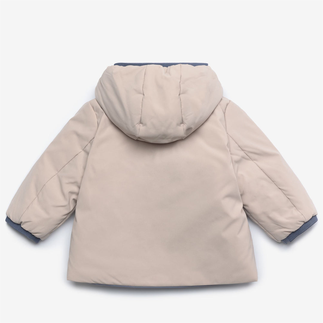 Jackets Kid unisex E. JACK ST WARM DOUBLE Short GREY BLUE AVIO - BEIGE GREY Dressed Back (jpg Rgb)		