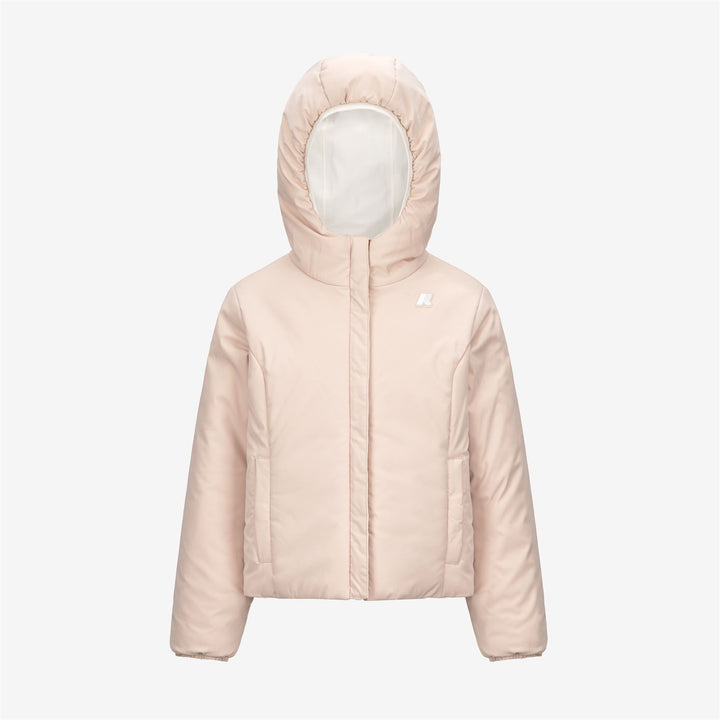 Jackets Girl P. LILY ST WARM DOUBLE Short WHITE G-PINK T Dressed Front (jpg Rgb)	