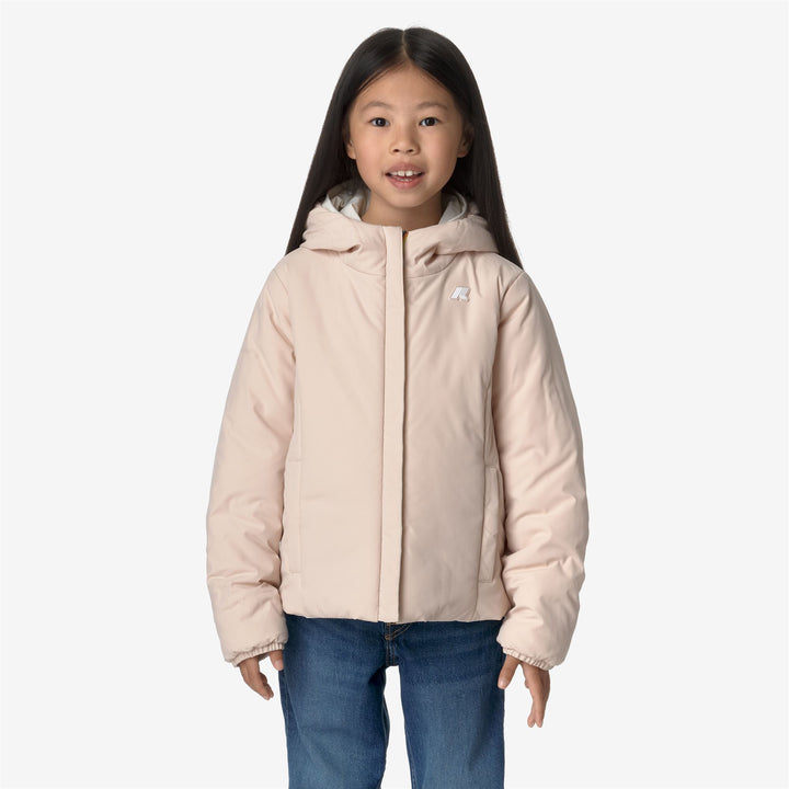 Jackets Girl P. LILY ST WARM DOUBLE Short WHITE G-PINK T Detail Double				