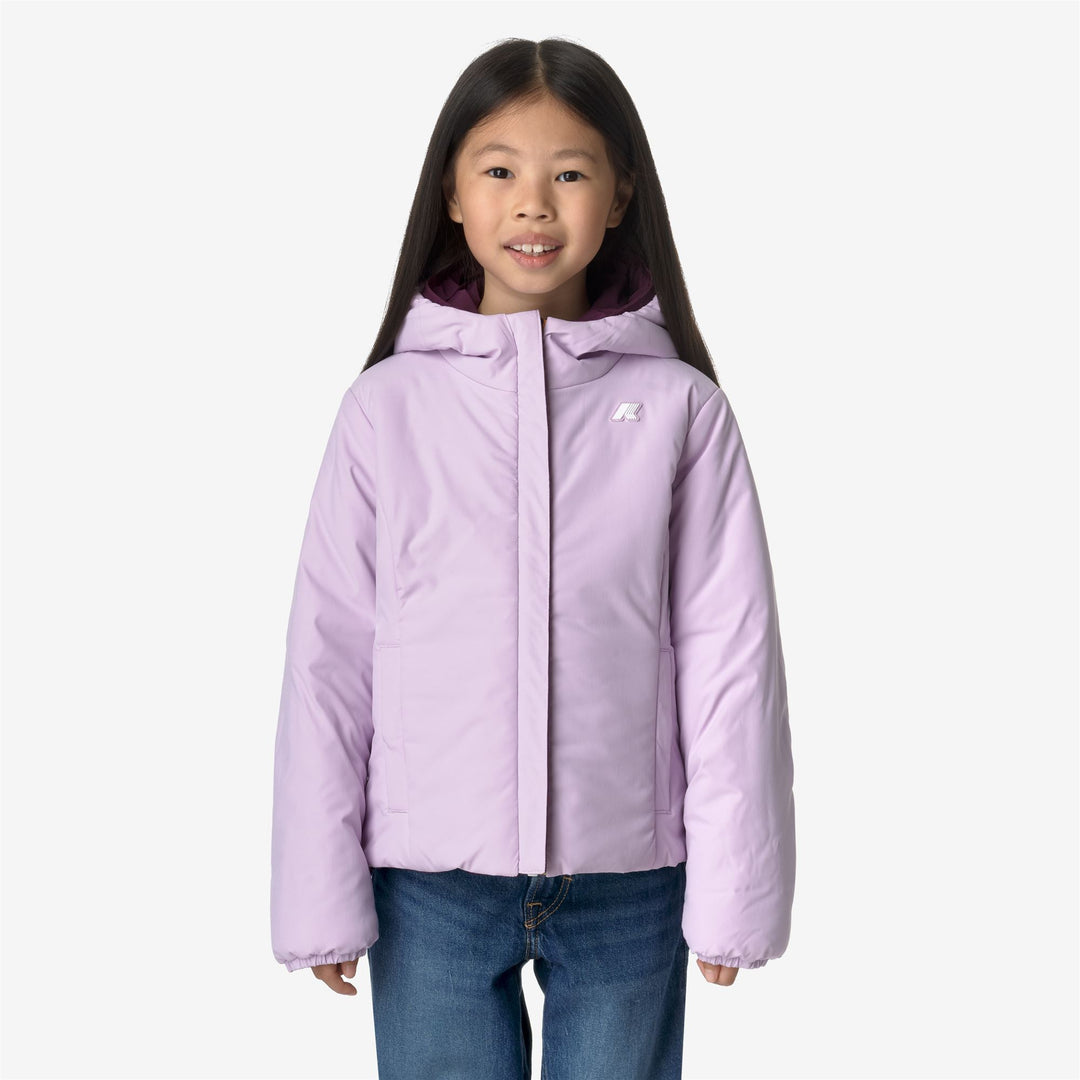 Jackets Girl P. LILY ST WARM DOUBLE Short VIOLET DK PURPLE - VIOLET LT LILAC Detail Double				