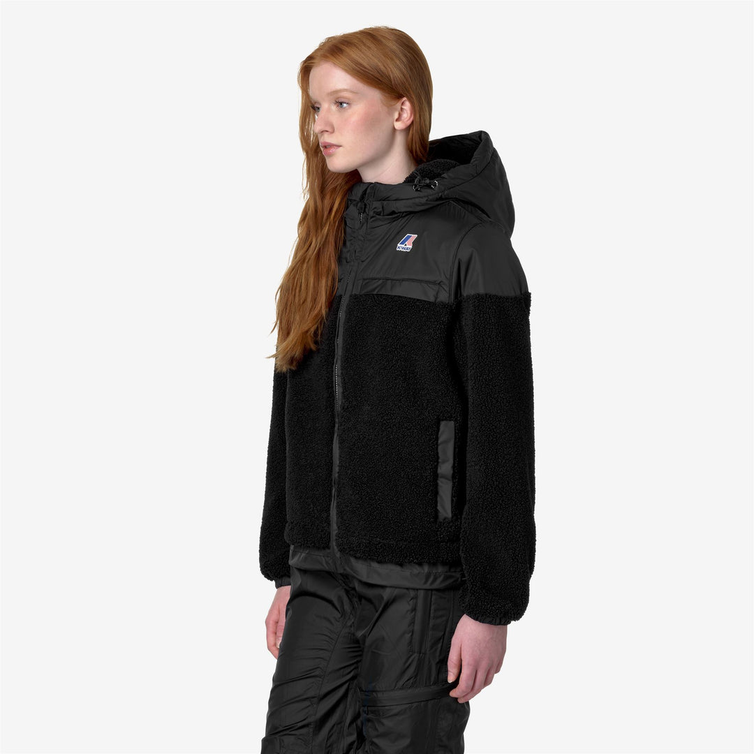 Fleece Unisex LE VRAI 3.0 JILDAZ ORSETTO Jacket BLACK-BLACK PURE Detail (jpg Rgb)			