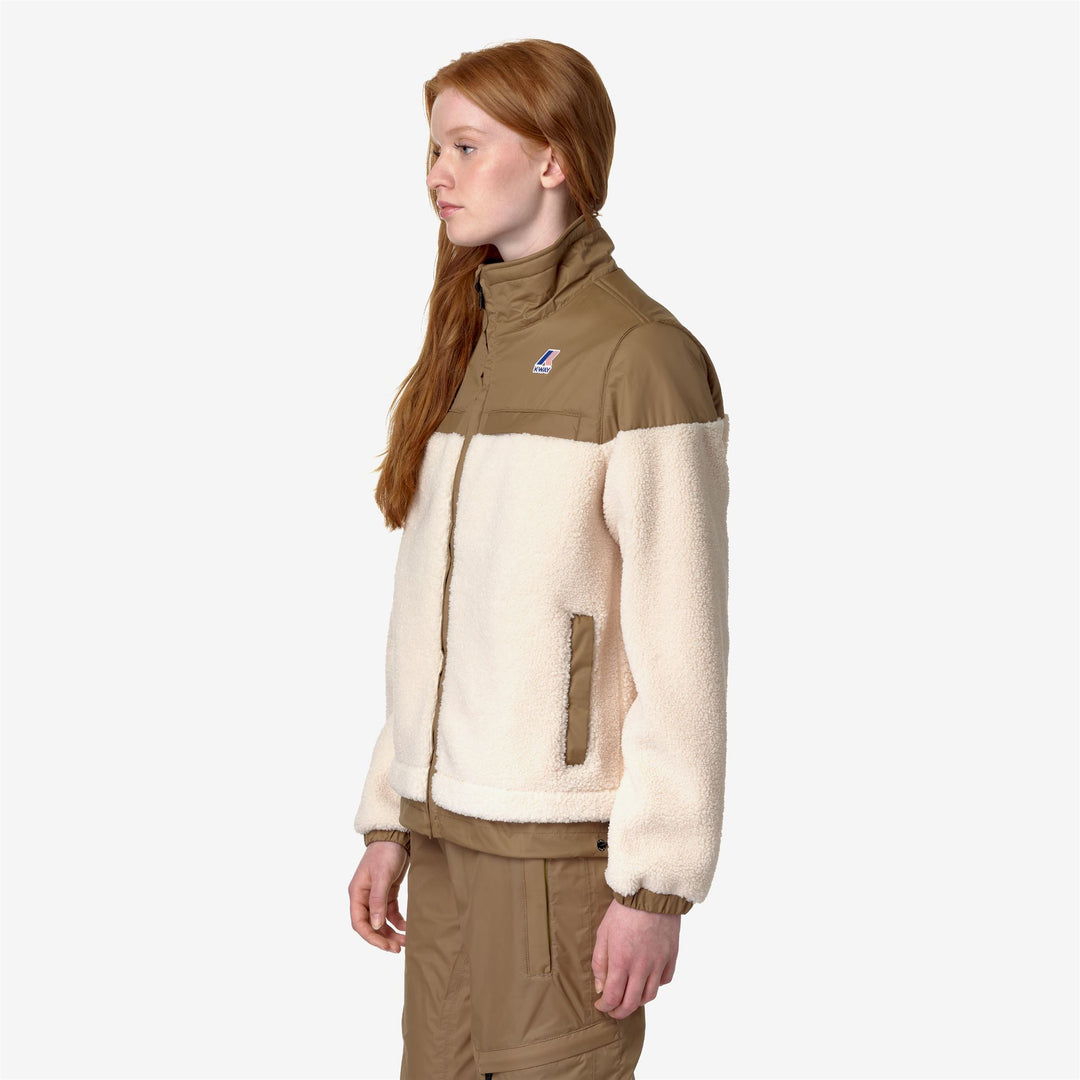 Fleece Unisex LE VRAI 3.0 JILDE ORSETTO Jacket ECRU-BROWN CORDA Detail (jpg Rgb)			