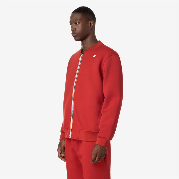 Fleece Man ABEL SPACER Jacket RED POMPEIAN Detail (jpg Rgb)			