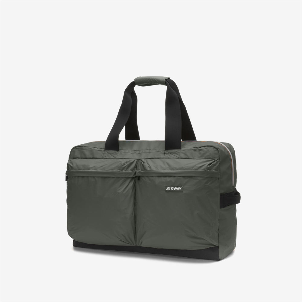 Bags Unisex ARDELU M Duffle GREEN BLACKISH Dressed Front (jpg Rgb)	