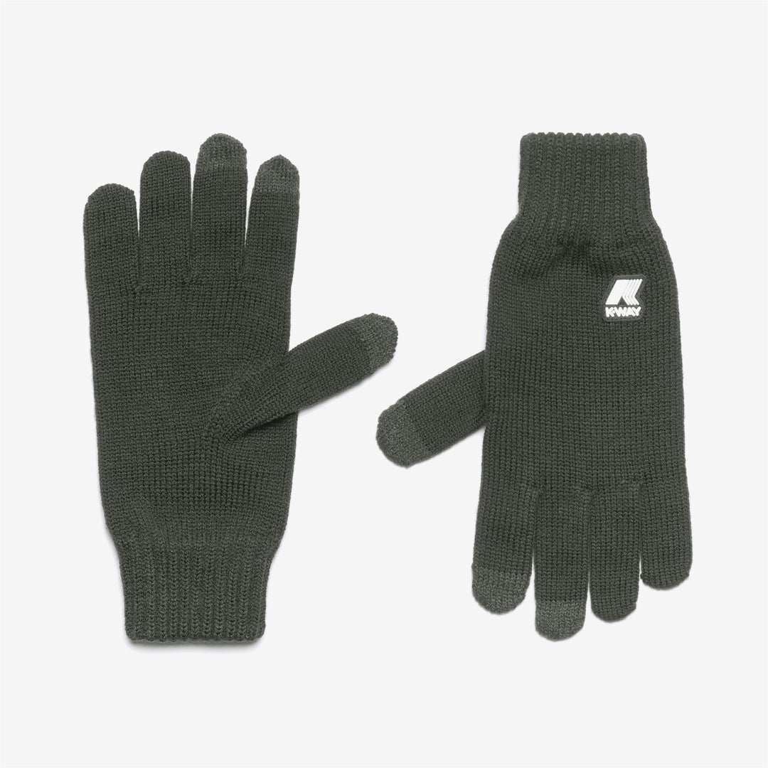 Gloves Unisex ALFRED CARDIGAN STITCH WOOL Glove GREEN BLACKISH Photo (jpg Rgb)			