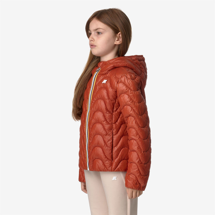 Jackets Girl P. LILY QUILTED WARM Short RED POMPEIAN Detail (jpg Rgb)			