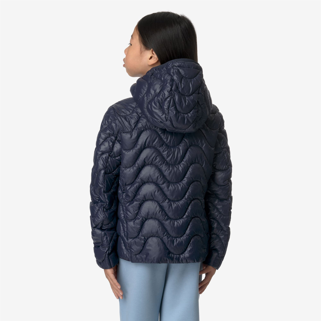 Jackets Girl P. LILY QUILTED WARM Short BLUE DEPTH Dressed Front Double		