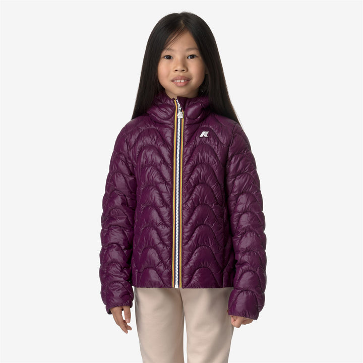 Jackets Girl P. LILY QUILTED WARM Short VIOLET DK PURPLE Dressed Back (jpg Rgb)		