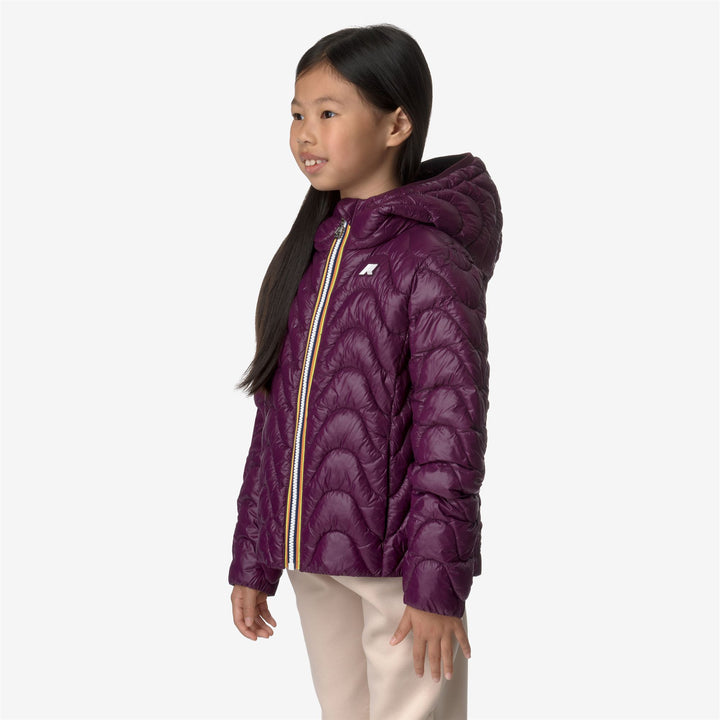 Jackets Girl P. LILY QUILTED WARM Short VIOLET DK PURPLE Detail (jpg Rgb)			