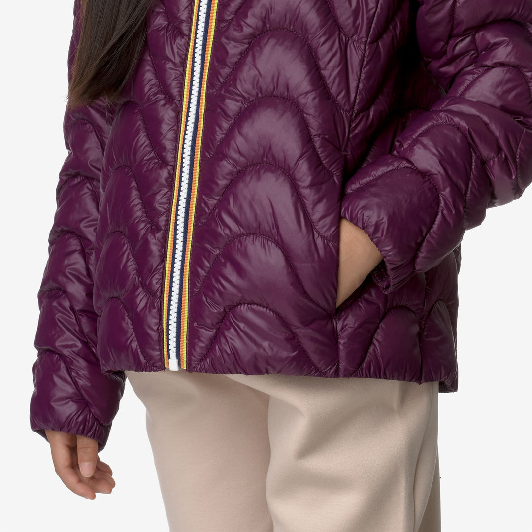 Jackets Girl P. LILY QUILTED WARM Short VIOLET DK PURPLE Detail Double				