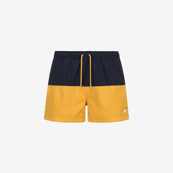 Bathing Suits Man LESLIE Swimming Trunk BLUE D-YELLOW M Photo (jpg Rgb)			