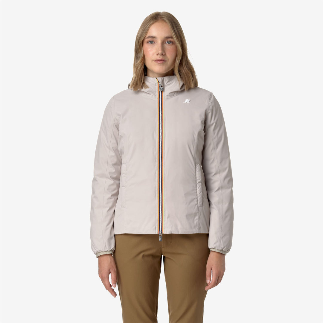 Jackets Woman LILY ST THERMO DOUBLE Short BEIGE G-BROWN C Dressed Back (jpg Rgb)		