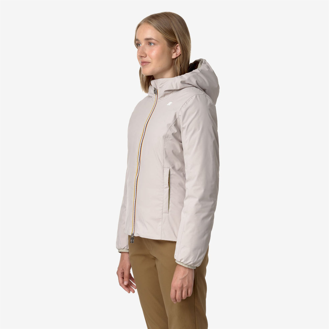 Jackets Woman LILY ST THERMO DOUBLE Short BEIGE G-BROWN C Detail (jpg Rgb)			