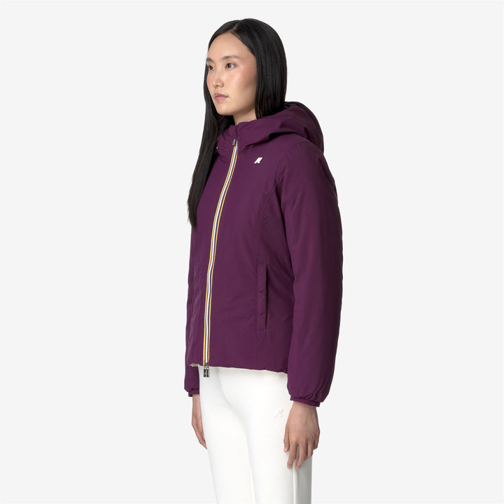 Jackets Woman LILY ST THERMO DOUBLE Short VIOLET DK-PINK T Detail (jpg Rgb)			