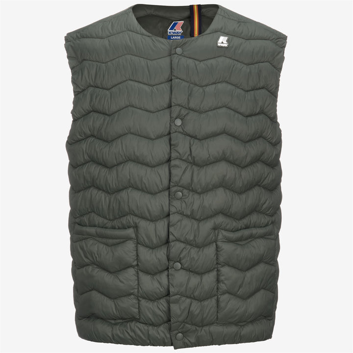 Jackets Man VALTY QUILTED WARM Vest GREEN BLACKISH Photo (jpg Rgb)			