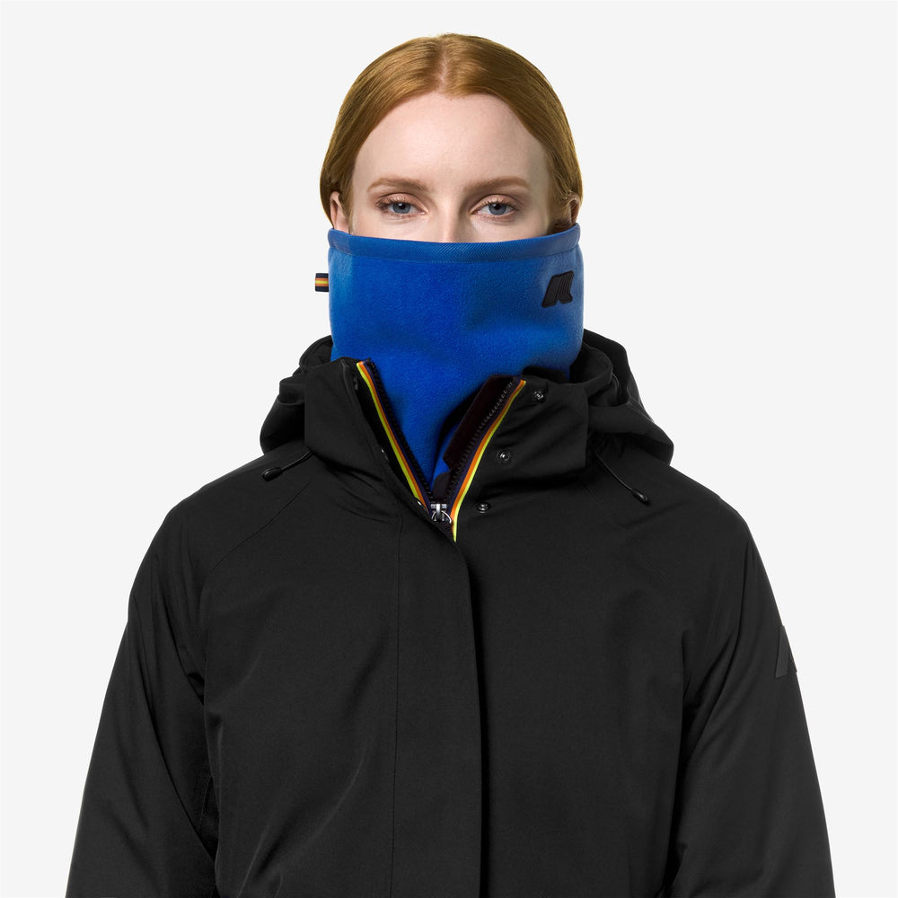 Scarves Unisex ARAVIS SHERPA POLAR WARMNECK BLUE ROYAL MARINE Dressed Back (jpg Rgb)		