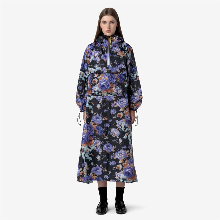 Jackets Unisex THEREL GRAPHIC UJ PONCHO COBALT Dressed Side (jpg Rgb)		