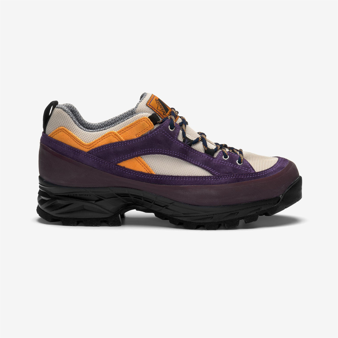 Laced Shoes Unisex GRAPPA HIKER Low Cut BROWN-VIOLET-ORANGE Detail (jpg Rgb)			