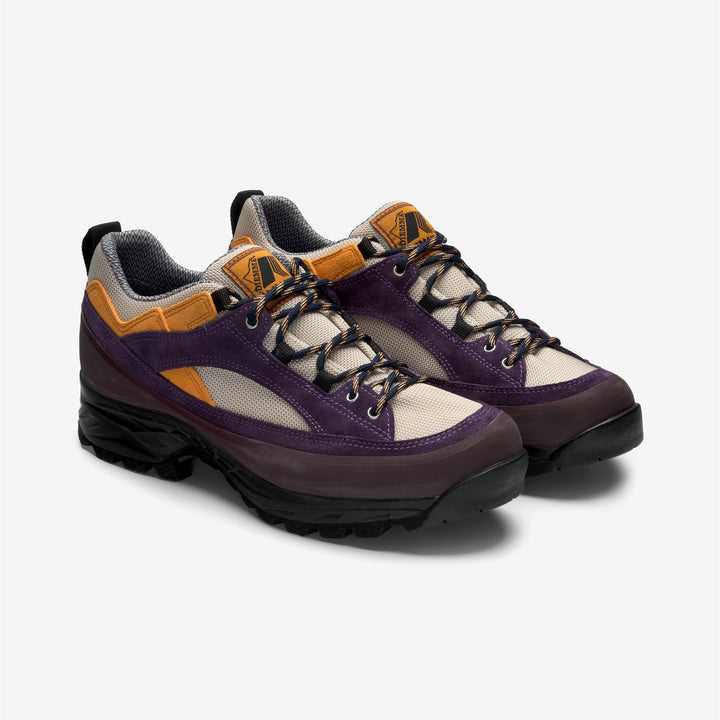 Laced Shoes Unisex GRAPPA HIKER Low Cut BROWN-VIOLET-ORANGE Photo (jpg Rgb)			