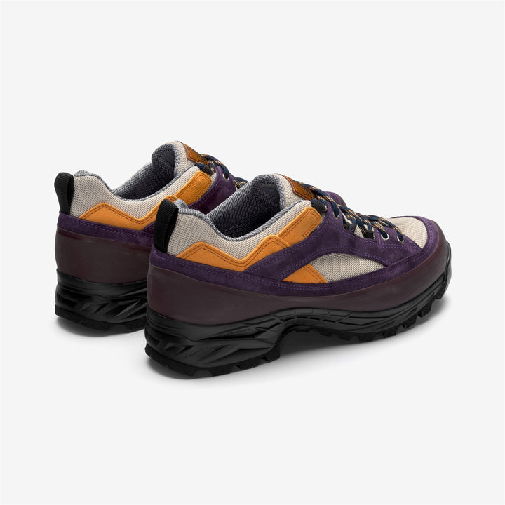 Laced Shoes Unisex GRAPPA HIKER Low Cut BROWN-VIOLET-ORANGE Dressed Front (jpg Rgb)	