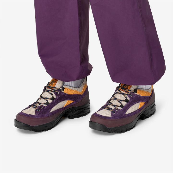 Laced Shoes Unisex GRAPPA HIKER Low Cut BROWN-VIOLET-ORANGE Detail Double				