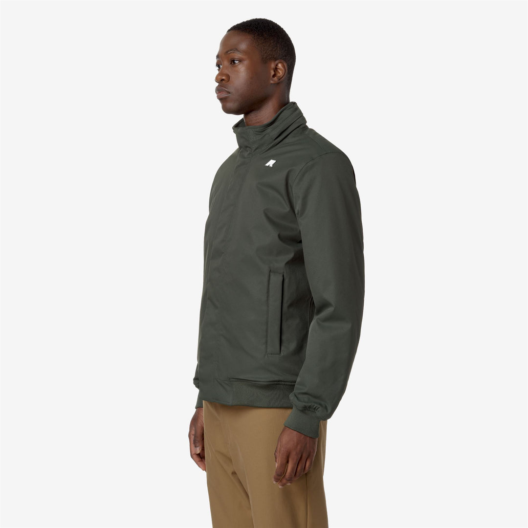 Jackets Man AMAURY TWILL MARMOTTA Short GREEN B-BLUE A Detail (jpg Rgb)			