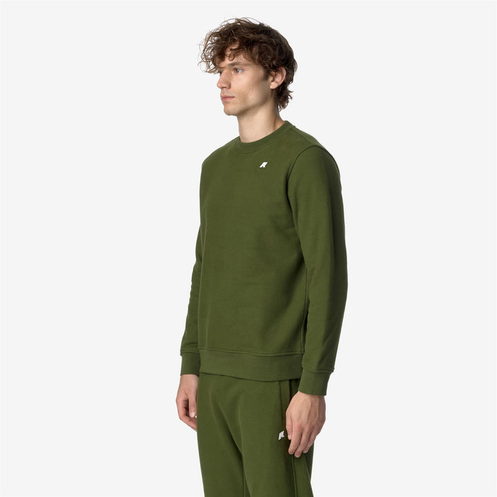 Fleece Man BAPTISTE HEAVY FLEECE Jumper GREEN CYPRESS Detail (jpg Rgb)			