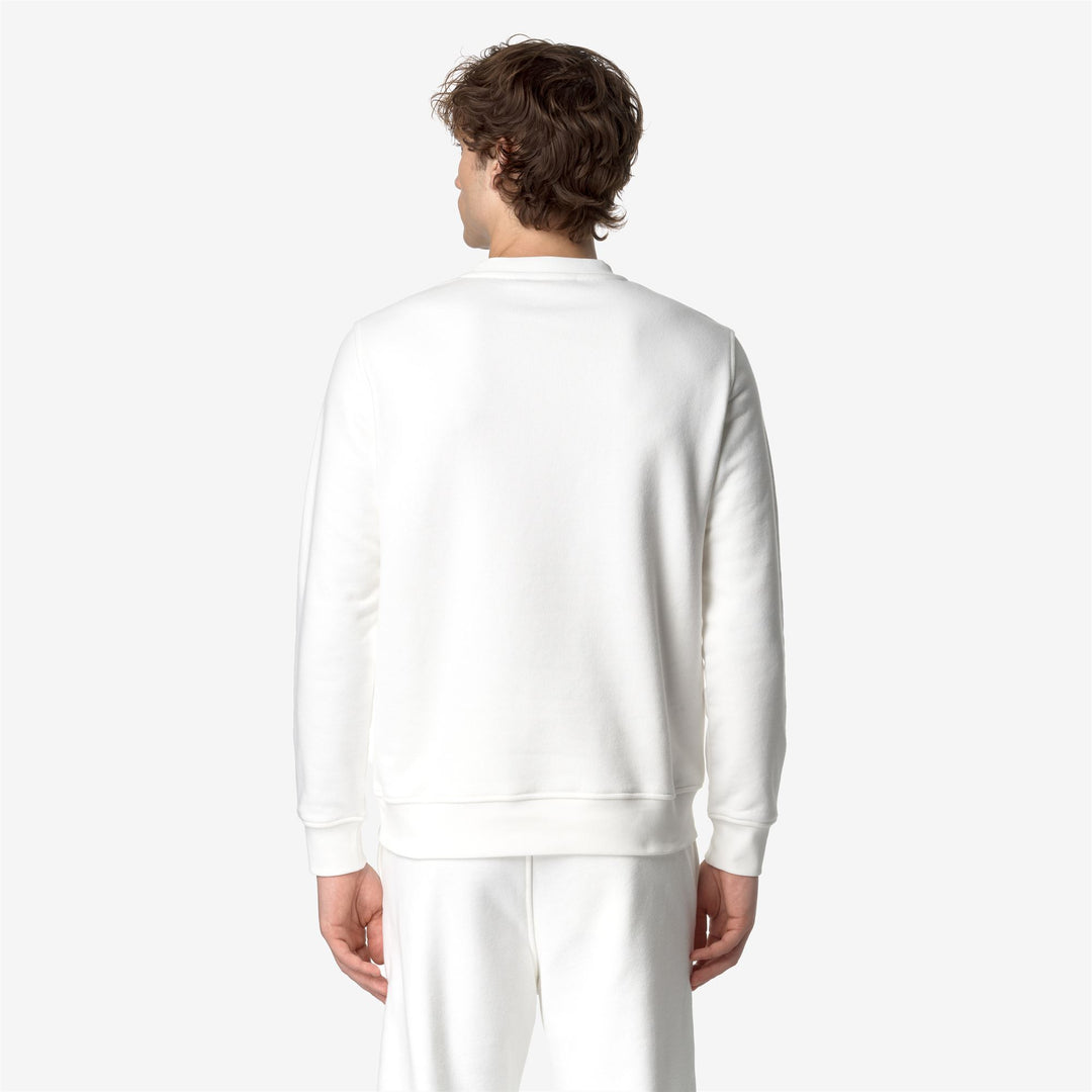 Fleece Man BAPTISTE HEAVY FLEECE Jumper WHITE GARDENIA Dressed Front Double		