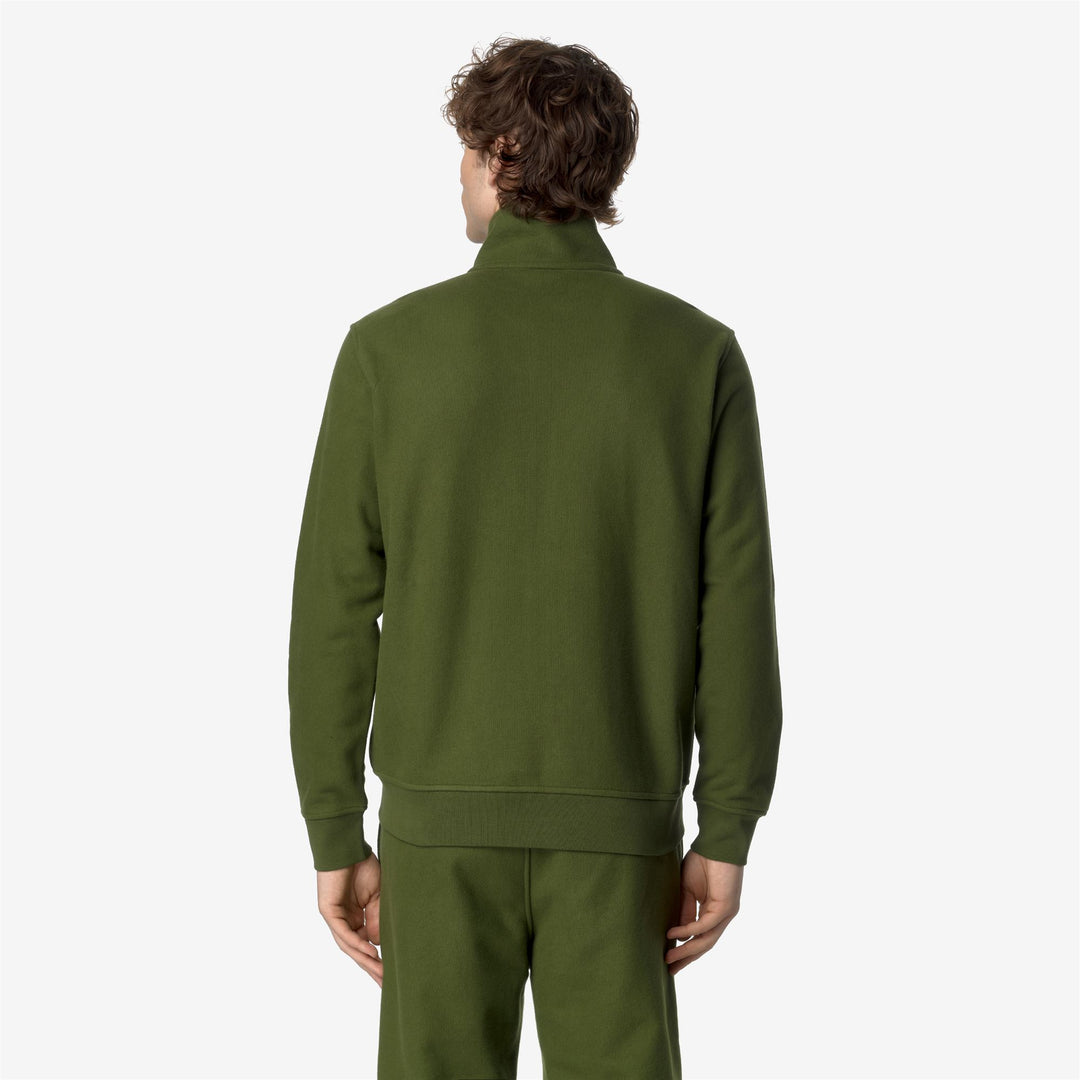 Fleece Man FINN HEAVY FLEECE Jacket GREEN CYPRESS Dressed Front Double		