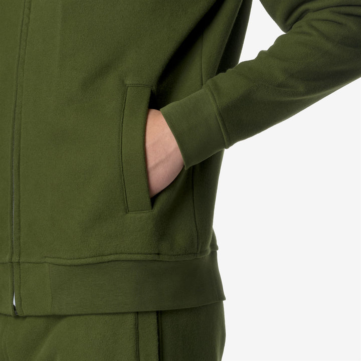 Fleece Man FINN HEAVY FLEECE Jacket GREEN CYPRESS Detail Double				