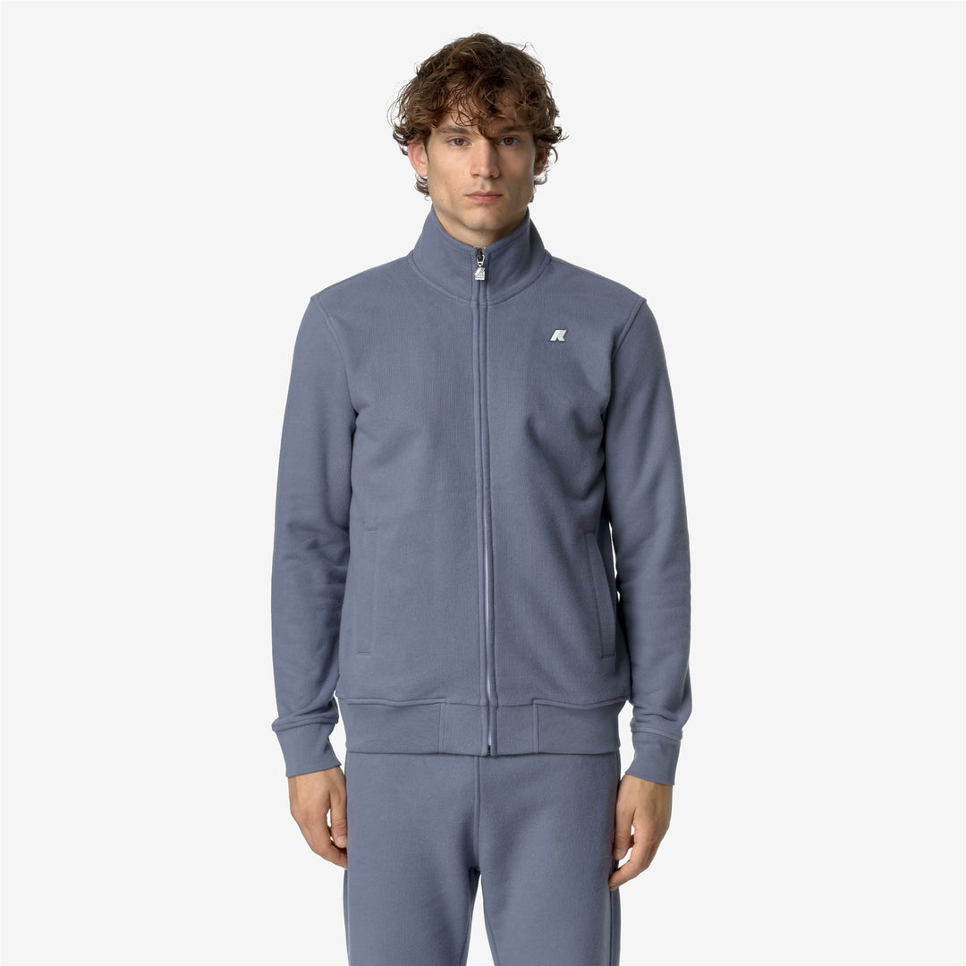 Fleece Man FINN HEAVY FLEECE Jacket GREY BLUE AVIO Dressed Back (jpg Rgb)		