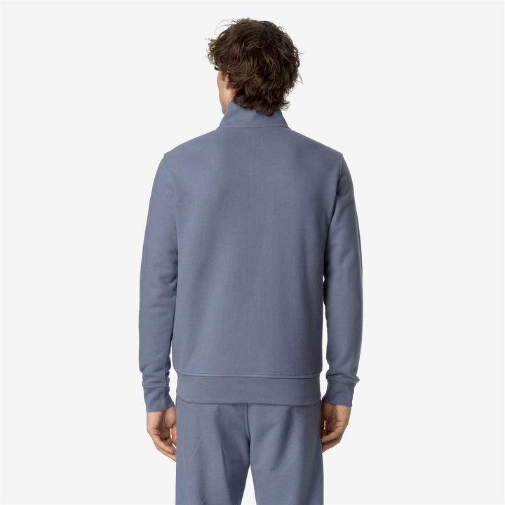 Fleece Man FINN HEAVY FLEECE Jacket GREY BLUE AVIO Dressed Front Double		