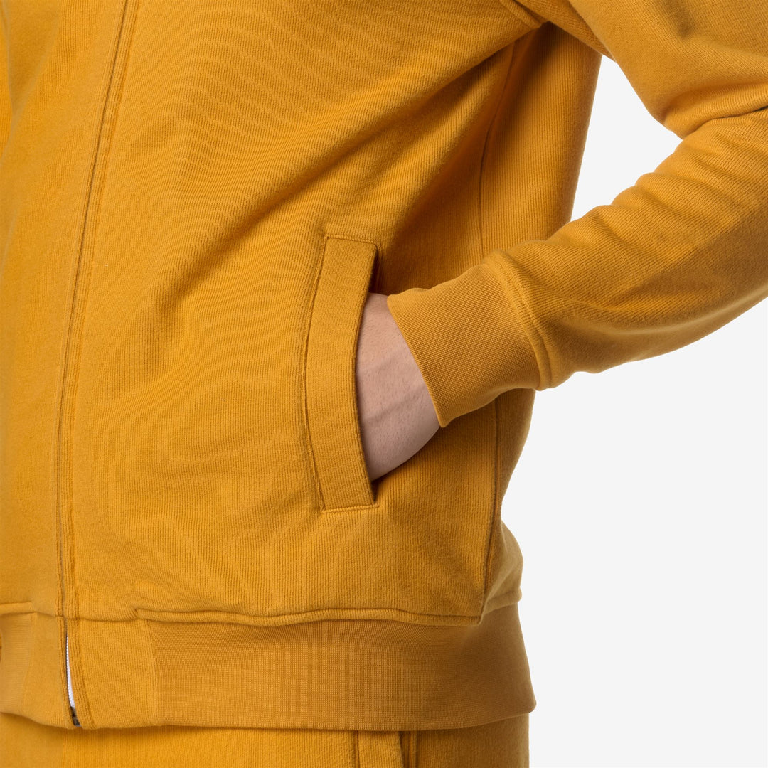 Fleece Man FINN HEAVY FLEECE Jacket YELLOW INCA Detail Double				