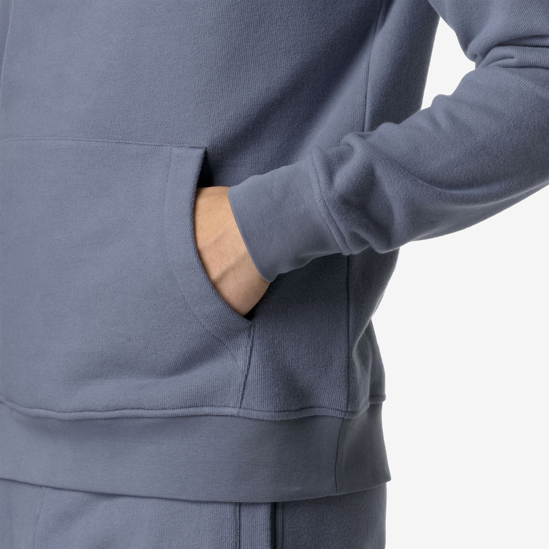 Fleece Man ALBAN HEAVY FLEECE Jumper GREY BLUE AVIO Detail Double				