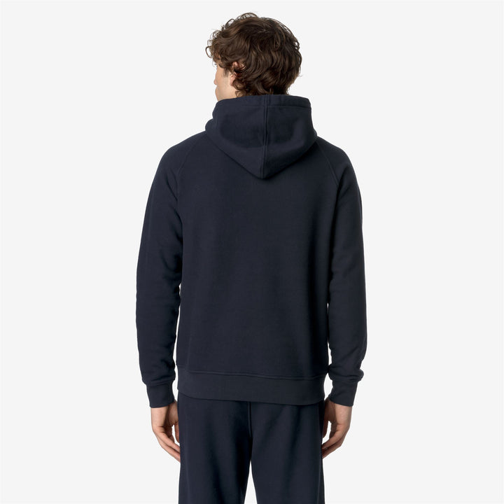 Fleece Man ALBAN HEAVY FLEECE Jumper BLUE DEPTH Dressed Front Double		