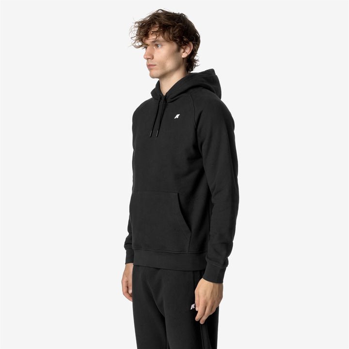 Fleece Man ALBAN HEAVY FLEECE Jumper BLACK PURE Detail (jpg Rgb)			