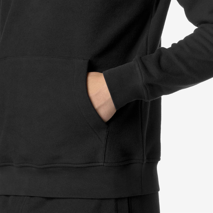 Fleece Man ALBAN HEAVY FLEECE Jumper BLACK PURE Detail Double				