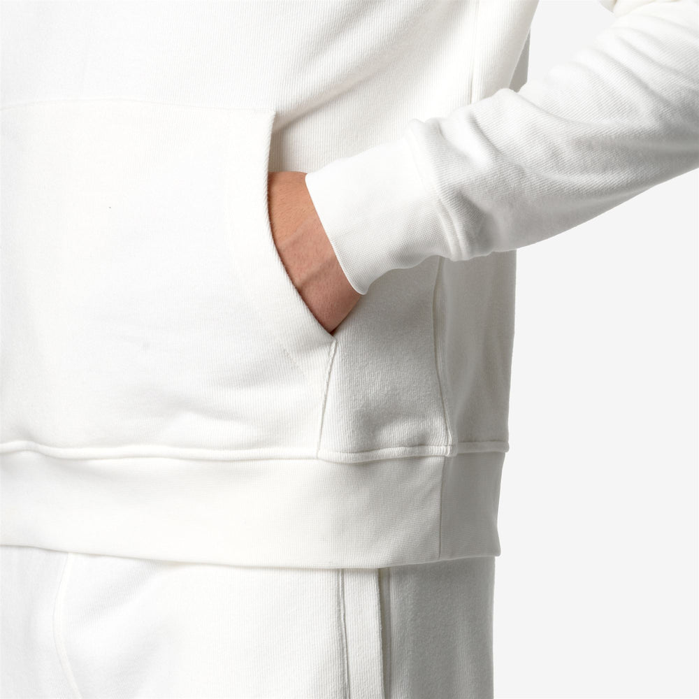 Fleece Man ALBAN HEAVY FLEECE Jumper WHITE GARDENIA Detail Double				