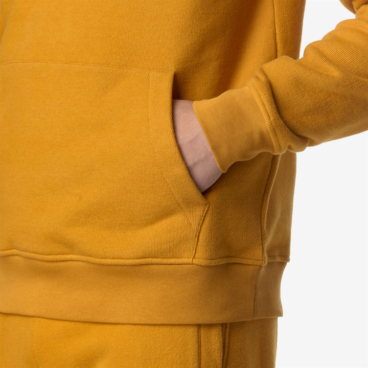 Fleece Man ALBAN HEAVY FLEECE Jumper YELLOW INCA Detail Double				